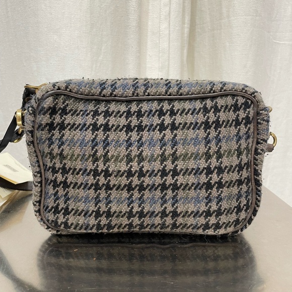 Campomaggi Fabric Shoulder Bag in Grigio Houndstooth - Picture 1 of 3